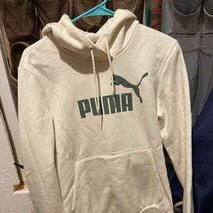 White puma hoodie girls large